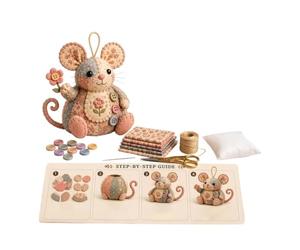 Sewing Project Kits - Felt Kids | Buttons Mouse Ornament Craft For Holidays