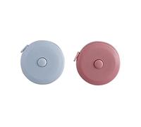 Sewing Ribbon 2 Pack 5 Feet Soft Retractable Sewing Tape for Tailors Sewing System (Blue/Pink)