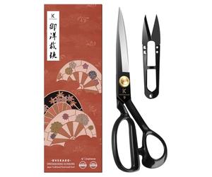 Sewing Scissors, 9 Inch Fabric Dressmaking Scissors Upholstery Office Shears for Tailors Dressmakers, Best for Cutting Fabric Leather Paper Raw Materials Heavy Duty High Carbon Steel(Right-Handed)