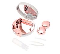 SEWOART 1 Coffret Étui à Lentilles De Portatif - Mallette Cas De Étui Portable Pince à Épiler Étuis à Lentilles De Voyage Porte-Pince - Récipient Plastique Blanche