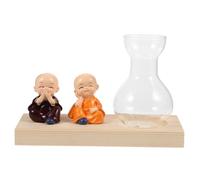 SEWOART 1 Jeu Vase hydroponique Tableau Conteneurs mis en Pot Artificiel Plantes décoration Cuisine vibesretro Decoration Fleur bonsaïs Station de Propagation de Bureau vases en Verre Bois