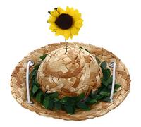 SEWOART 1 Pc Chapeau pour Animaux De Compagnie Chapeau De Cow-Boy en Paille Crème Solaire pour Chiens Chiot Bonnet pour Chien x De Chien Soleil pour Chiens De Paille Chiffon