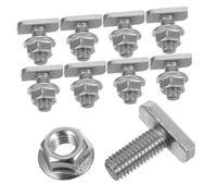 SEWOART 10 ensembles Stainless Steel T-shaped Slide Bolts With Flange Nuts For Hydrofoil Track Mounting Indoor And Outdoor Use