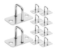 SEWOART 10 pcs crochet platine inox robuste pour serrure électronique armoire double porte, fixation murale et plafond sécurisée pour tiroirs et coffres