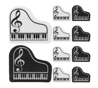 SEWOART 10 pièces Gommes Piano Mini Adorables Effaçables Sûres pour Garçon Fille Cadeaux Scolaires Portables Noir Blanc