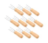 SEWOART 10 pièces Lot de Fourchettes Brochettes Maïs Acier Inoxydable avec Poignées Support à Maïs à Dents pour Barbecue Pique- et Grillades de Fruits et Légumes