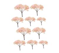 SEWOART 10 pièces Miniature Cherry Blossom Trees for Table Landscape Romantic Spring Scene Decor with Multiple Realistic Mini Tree Model for Diorama and Garden Display