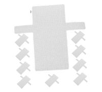 SEWOART 10pièces Lot de Toile Et Maille Plastique Housses Filet Fournitures pour Fabrication De Sacs Blanc DIY Et Bricolage