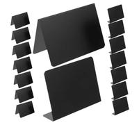 SEWOART 12 Pièces Mini Ardoises Tableau Noir pour Table Réutilisables Support Stable V pour Messages Effaçables Décoration Mariage et Étiquettes Alimentaires