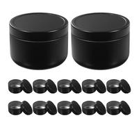 SEWOART 12 Pièces Pot à Bougie DIY 2 Oz en Fer-Blanc Couvercle, Scellé | Vessel Robuste et Résistant à Chaleur, Surface Lisse, pour Stockage Domestique, Vanity Salle de Bain