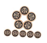 SEWOART 14 pièces Lot de Boutons Métal Doré Style Couronne pour Blazer et Manteau Design Vintage Accessoires Couture pour Costumes Hommes et Femmes Remplaçants pour Vêtements Élégants