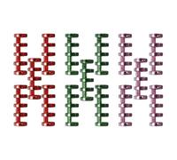 SEWOART 15 pièces Lot de Anneaux de Classeurs Segments Créatifs Reliure Scrapbook Couleurs Vintage Rouge Profond Vert Fumé Cahiers Flexibles pour Bureau et École