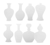 SEWOART 16 Pièces Ensemble de Pochoirs pour Garçon et Filles en Papier Blanc de Vase, Style Chinois Traditionnel, Facile à Colorier, pour Activités de Peinture et Décoration de Chambres