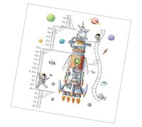 SEWOART 1pièce Autocollant Mural Astronaute Mesure De Croissance Créative Pour Décoration Murale Étanche Pour Salle De Jeux Ou Chambre