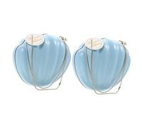 SEWOART 2 Boîtes coffret demoiselle d'honneur coquillage Oh mini couvercle cellophane hallowen boite rangement cas de bonbons étuis en métal Fer Sky-blue