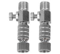 SEWOART 2 Pièces Adaptateur de Raccord Rapide pour Aérographe Métal avec Réglage Du Débit Air Coupleur pour Compresseur Air Contrôle Précis pour Peinture et Modélisme