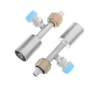 SEWOART 2 Pièces Adaptateur Droit Aluminium pour Tuyau de Climatisation Auto Raccord Rapide avec Valve de Charge Intégrée Kit pour Système Compresseur Air