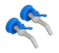 SEWOART 2 Pièces Adaptateur Robinet Plastique Fileté pour Raccord Tuyau de Cuve Ibc Valve Arrêt pour Connecteur Flexible de Réservoir Eau Polyvalent
