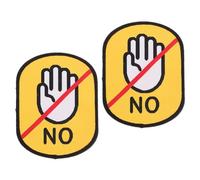 SEWOART 2 pièces Autocollants Identification Sociale pour Animaux Étiquettes Avertissement Laisse Confortables Tissu Patchs Chien Leash Supplies pour Interactions Sécurisées