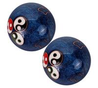 SEWOART 2 Pièces Boule de Massage Fitness Émail Faible Température avec Cloison Intégrée Boule Exercice pour Mains Anti-stress Relaxation Feng Shui pour Adultes