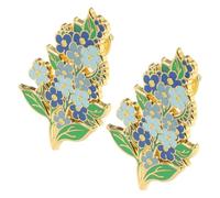 SEWOART 2 Pièces Broche Fleur Vintage en Alliage Attache Sécurisée et Émail Léger, pour Cérémonie de Souvenir ou Cadeau de Condoléances pour Femmes