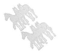 SEWOART 2 Pièces Dies de coupe de vacances Dies en métal Matrice de découpe bricolage matrices de découpe en métal Silver