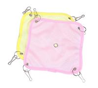 SEWOART 2 pièces Hamac Suspendu pour Petit Animal Lit Respirant Maille pour Hamster Couleurs Aléatoires S Confort Optimal et Durable Couleur Aléatoire Couleur Aléatoire