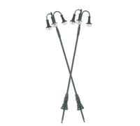 SEWOART 2 pièces Lampe de Modèle Lampadaire de Jardin Miniature Lumière Chaude Têtes pour Décoration de Maison Miniature Modèle de Rue pour Table de Sable et Maquettes de Train Accessoire