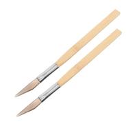 SEWOART 2 Pièces Outils de Polissage Agate à Manche Bois Outil Burnishing Portatif pour Bijouterie Polisseur Pierres Or et Argent Entretien et Réparation Bijoux