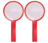 SEWOART 2 Pièces Palette de Vote Portative Rouge en Plastique à Double Face, Tableau Blanc Effaçable à Sec, Design Léger et Maniable pour Arbitres et Juges Sportifs