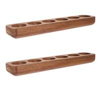 SEWOART 2 Pièces Plateau à Œufs Style Rustique en Bois Marron 6 Emplacements, Design Gain de Place et Organisation pour Réfrigérateur Adapté la Maison de Campagne