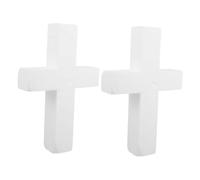 SEWOART 2 Pièces Polystyrene Foam Cross Ornaments Lightweight DIY Christmas Religious Decorations For Holy Communion And Church Celebrations