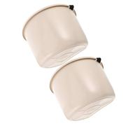 SEWOART 2 Pièces Seau de Cueillette Multifonction 22 Lb Blanc 2 Pièces avec Bandoulière Réglable, Panier à Fruits et Légumes pour Jardinage, Épandeur de Semences Portable, Outil Agricole