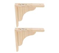 SEWOART 2 Pièces support d'étagère décoratif support de plateau mural flottantes wood wall bracket Beige