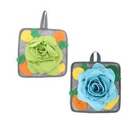 SEWOART 2 pièces Tapis Renifleur pour Lapin Polaire Douce Interactif Anti-obésité pour Petits Animaux Tapis Enrichissement Stimulant Intelligence et Soulageant Le Stress