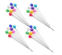 SEWOART 20 Boîtes Épingles à Coudre Longues Acier Inoxydable à Tête Perlée Boîtes pour Couture Patchwork Broderie et Décoration DIY