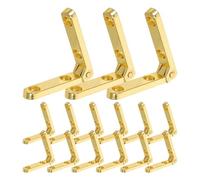 SEWOART 20 Charnières Décoratives Métalliques Dorées pour Boîtes à Bijoux en Bois Petites Charnières Barillet Invisibles pour Bricolage, Vitrines et Quincaillerie D’armoire