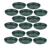 SEWOART 20 Pièces Base de Pot à Fleurs Plantes Plateaux Ronds en Plastique Plateau de Soucoupe végétale soucoupes végétales Attrape-Gouttes pour Pots Plateaux de Fleurs d'intérieur Green