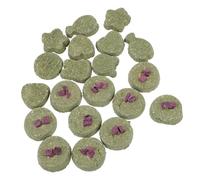 SEWOART 20 Pièces Biscuits à l'herbe de Lapin Rabbit Toys Biscuits pour rongeurs Biscuits pour écureuils Jouets à mâcher Biscuits à l'herbe pour Animaux de Compagnie Gazon Green