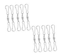 SEWOART 20 pièces Crochets Rotatifs Double Clip Inoxydable Résistants à pour Mangeoires et Suspensions Doiseaux