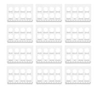 SEWOART 20 Pièces Jauge de Mesure de Bague Double Face en Pvc Blanc avec Multiples Ouvertures, Légère Ajustement de Bijoux et Création de Bagues
