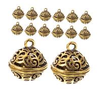 SEWOART 20 Pièces Lot de 20 Pendentifs Cloches Décoratives Vintage en Alliage Antique 15 MM Accessoires pour Création Bijoux, Loisirs Créatifs et Décoration Paquet ou Fêtes