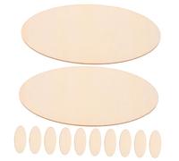 SEWOART 20 Pièces Oval Wood Pieces For Crafts Blank Wooden Slices For DIY Art Decor Painting And Educational Creative Teaching Supplies