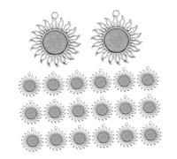 SEWOART 20 Pièces Pendentifs Cabochon Alliage Base Solaire Vintage pour Colliers et Boucles Oreilles DIY Supports Blanks pour Fabrication de Bijoux
