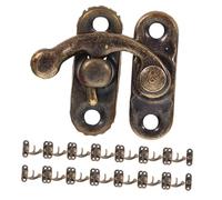 SEWOART 20 Pièces Vintage Hook Hasp For Wood Cabinets Retro Iron Latches With Antique Design Easy Diy Installation For Boxes Bags And Furniture Security
