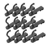 SEWOART 24 PièCes Crochets Muraux sans Clou Plastique Noir Crochet pour Grille Exposition Suspendu pour Organisation Murale Maison Cuisine