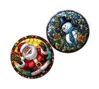 SEWOART 2pièces Autocollants De Fenêtre Noël Décorations Statiques Amovibles Avec Motifs De Dessins Animés Pour Ambiance Festive Pour Décoration De Vitrines Et Maisons