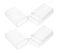 SEWOART 2pièces Étui de Voyage pour Porte-Cotons-tiges Cure-Dents Boîte Transparente Anti-poussière Petit Rangement Portable Lot de Distributeurs de Cotons-tiges