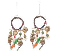 SEWOART 2pièces Jouets Suspendus pour Rongeurs Accessoires à Mâcher pour Hamsters Cochons Et Jouets pour Petits Animaux