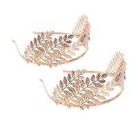 SEWOART 2pièces Lot De -têtes à Grecques Couronne or Vintage Bandeau Pour Mariage Et Fête